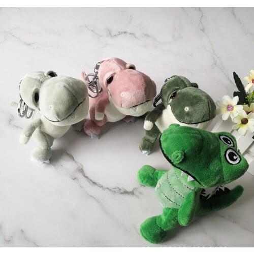 New cool Cute pet big-eyed dragon Sitting posture dinosaur plush keychain toy machine doll bag l Couple pendant christmase gift