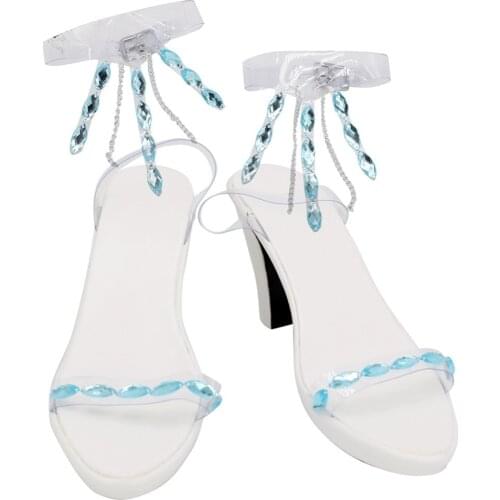 Snow Queen Elsa Shoes Cosplay Elsa Shoes Girls Adult Halloween Cosplay Prop Carnival Party
