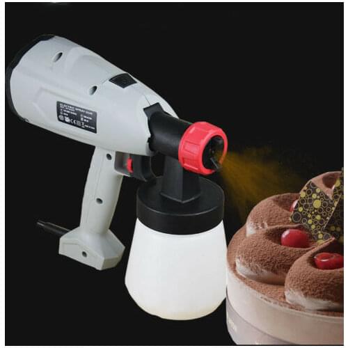 600W Electric Spray Gun 800ml Cup Detachable High Voltage Electric Painting Spray Gun Cake Chocolate Paint Sprayer 1.8mm/2.6mm