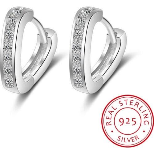 Simple Heart Tiny Helix Cartilage Earrings 925 Sterling Sliver Small Huggie Hoop Earrings Minimalist Mini Hug Earrings