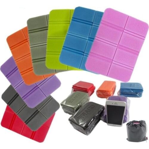 New XPE Folder Camping Mat Folding Portable Small Cushion Moisture-Proof Waterproof Prevent Dirty Picnic Mat Beach Pad 8 Colors