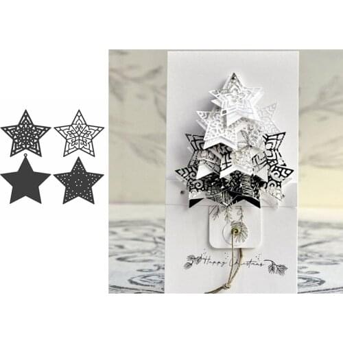Layer ornament stars metal cutting dies cut die mold for diy scrapbooking cards making paper crafts knife mould new 2020 diecuts