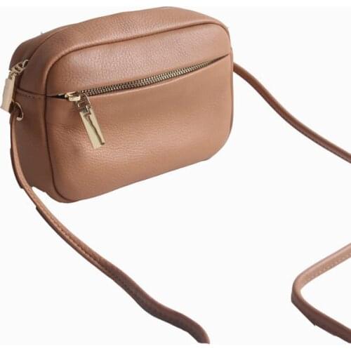 2021 New Leather Pouch Lychee Pattern Imported First Layer Cowhide One-shoulder Diagonal Bag Female Soft Leather Bag