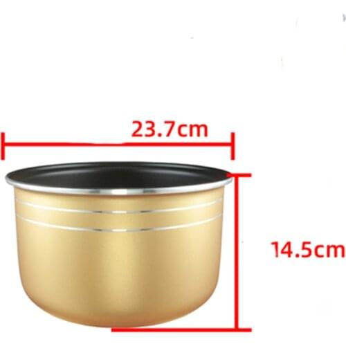 5L (23.7x14.5cm) thick aluminum alloy rice cooker inner bowl universal Philips Zojirushi Redmond replacement rice cooker bowl