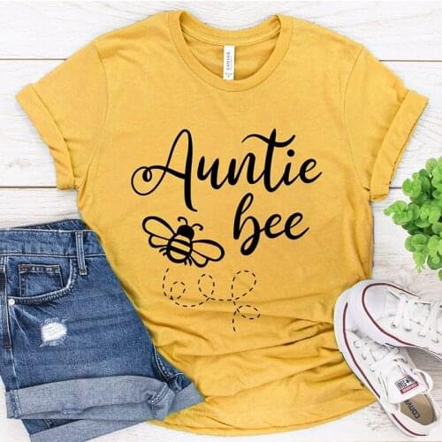 Auntie Bee Help More Bees T Shirts Women Cotton Plus Size Graphic T-shirt Nature Black White Global Earth Day Shirt Dropshipping