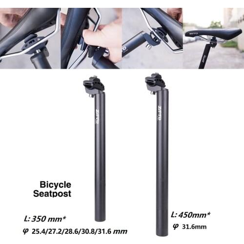 Bike Bicycle MTB Replacement Long Seatpost Seat Post (350mm 450mm) φ 25.4 27.2 28.6 30.8 31.6mm for Mountain Bike Road Cycling