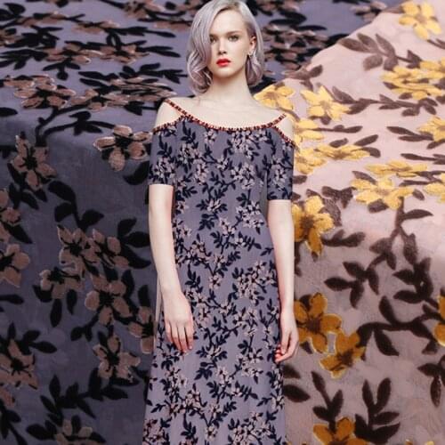 Rayon Burnt-out Velvet Mulberry Silk Fabric Comfortable Soft Breathable Cool Shirt Dress Scarf Shawl Fabrics Sewing Material