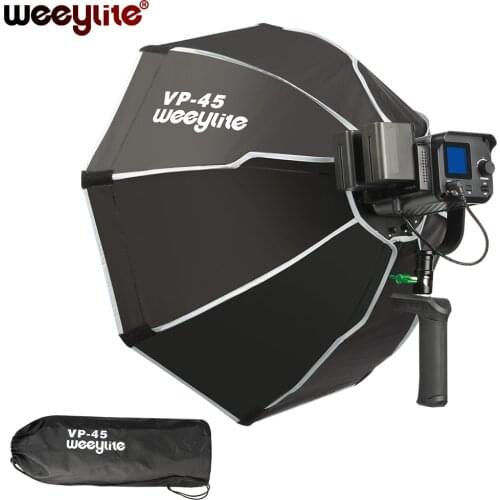 Weeylite VP-45 60cm Speedlite Portable Octagon Umbrella Softbox Outdoor Flash Soft Box for Canon Godox Ninja200 Photograph Light
