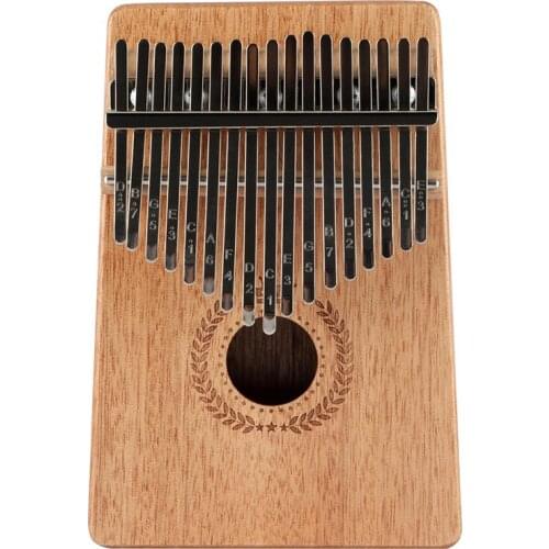 17 Key Kalimba Thumb Piano Finger Sanza Mbira High-Quality Mahogany Wood Body Keyboard Musical Instrument for Kids Beginner Gift