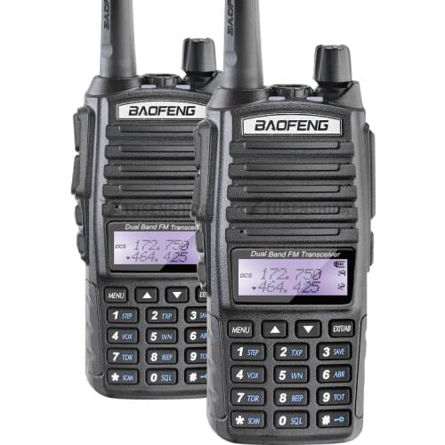 2PCS/LOT Original UV-82 Two Way Radio 5W VHF UHF Dual Band Professional 2 Way Transceiver Free Earphone