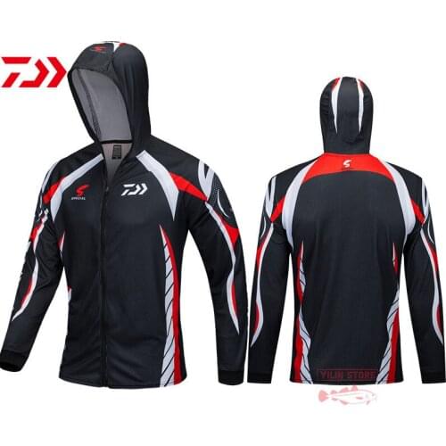2021 Summer Daiwa Sports Outdoor Fishing Shirts Dry Sun Fishing Clothes Breathable Perspiration Anti-mosquito Fishing Clothing
