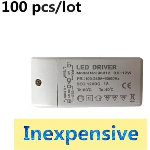 3 years warranty 100pcs DC 12V 12W AC 220-240V LED bulb MR16 light lamp Driver Transformer Power Supply Constant voltage