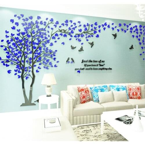 3d Tree Wall Stickers Acrylic Wall Sticker Home Decor Diy Decoration Maison Large Wall Decorations Living Room Mural Wallpapers
