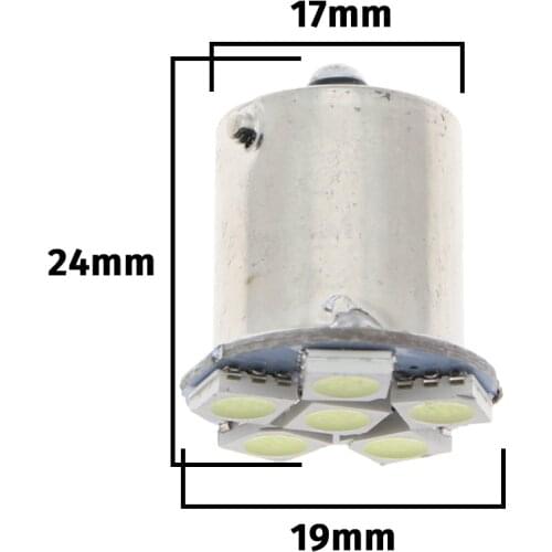 50PCS AC 6volt P21W 1156 BA15S P21/5W 1157 BAY15D 2016 18 SMD Led Bulb Car White Amber Red led Bulbs Heteropolarity 6.3V