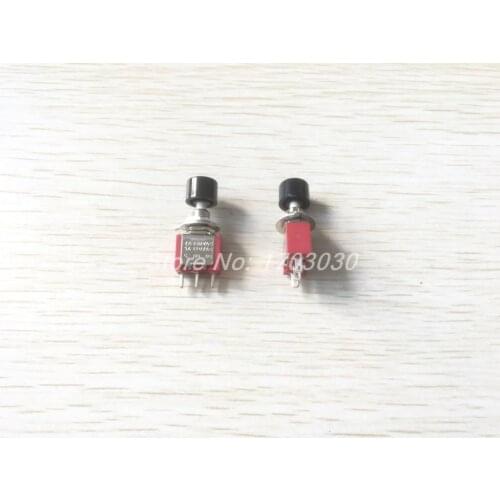 50 pcs Momentary Black Push Button Switch 250V 2A 5A 3pin