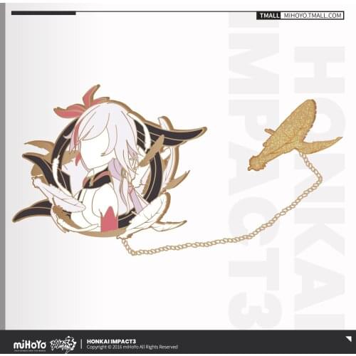 Anime Honkai Impact 3 Fu Hua Badge Brooch Pin Cosplay Collection Game Cartoon Medal Clothing Decor Souvenir Toys 8.5x9CM