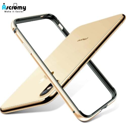 For Apple iPhone XS Max X S R XR XSMax 11 Pro 12 Mini 8 Bumper Case Luxury Aluminum Metal Silicone Frame Gold Phone Accessories