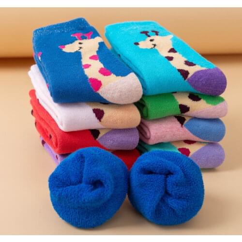 Childrens Socks 6 Pairs/lot For Boys Girls Thick Warm Christmas Socks Kids Cheap Stuff 1-12 Years Boy Girl Cartoon