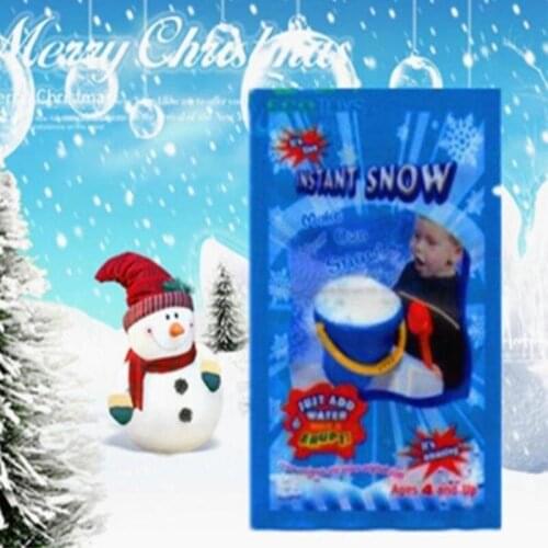 Man-made Instant Snow Magic Prop DIY Instant Artificial Snow Powder Simulation Fake Snow for Christmas Decoration Party Supplies