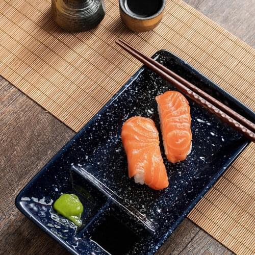 Japanese-style Commercial Tray Splicing Plate Ceramic Sushi Dumplings Dispensing Tablet Plate with Adjustment Plate Dishes