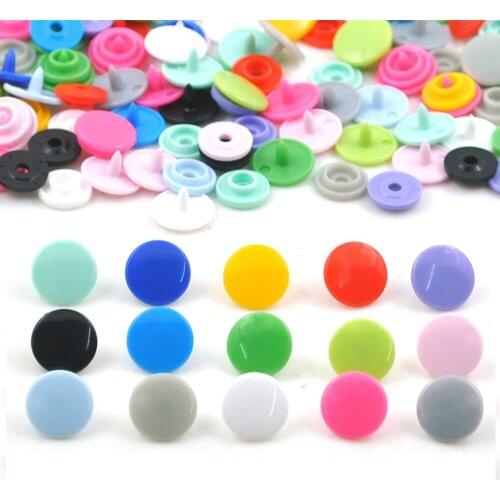 20 Sets 15 Color T3 Snap Buttons KAM Round Plastic Fasteners Quilt Cover Sheet Button For Baby Clothes Accessories For CraftsDIY
