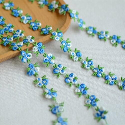 5 yards water soluble embroidery flower lace trim patches for clothing floral appliques lace trimming DIY clothes accessories