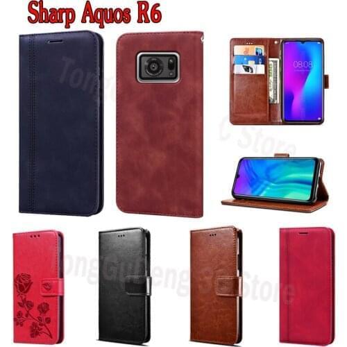 Cover For Sharp Aquos R6 Case Flip Wallet Leather Phone Protective Shell On Sharp SH-51B AquosR6 чехолна Etui Book Coque Hoesje