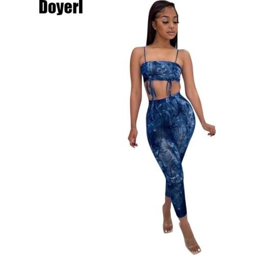 Summer Sexy Two Piece Set Club Outfits for Women Festival Clothing 2021 Print Crop Top and Pants 2 Peice Set Women Matching Sets