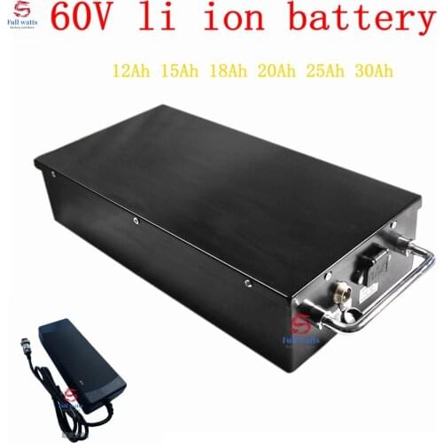 60V 20Ah 25Ah 30Ah 12Ah 15Ah 18Ah Lithium ion battery li ion chargeable battery for harley citycoco scooter bicycle +charger