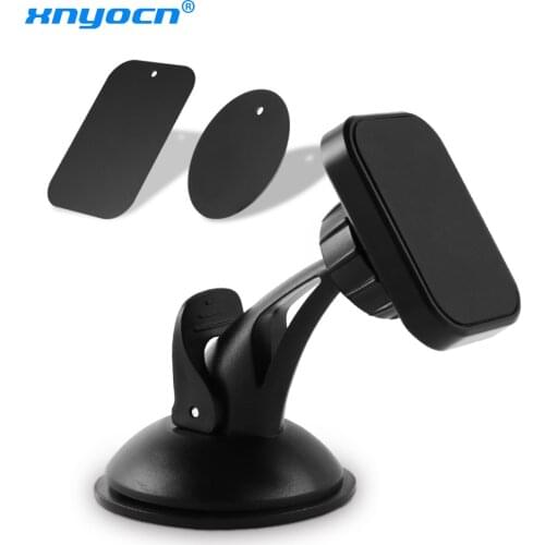 Xnyocn Magnetic Car Phone Holder Mount Dashboard Windshield Car Cradle with Sticky Suction Cup for iPhone Samsung GPS Devices