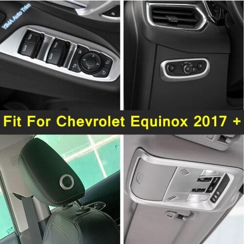 Matte Interior Fit For Chevrolet Equinox 2017 - 2021 Window / Head Rest Switch Button / Reading Lamp / Air Condition Cover Trim