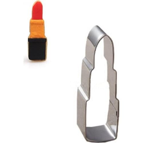 Lovely Lipstick Shape Cookie Tools Cutter Mold Biscuit Press Icing Stamp Cake Decorating Tools Kitchen Dining Bar For Daughter