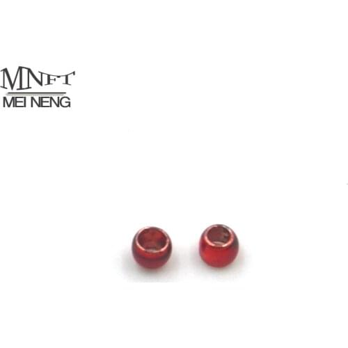 MNFT 100pcs 1.5mm Red Blue Color Brass Bead Head Nymph Head Eyes Bugs Fly Tying Material