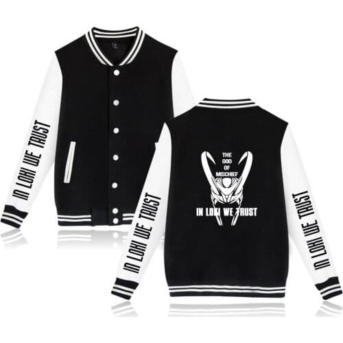 Thor Printing LOKI Baseball Jacket Women Men V-NECK High Quality Streetwear Jackets Boy Girl Casual Jackets Clothes Fashion Coat