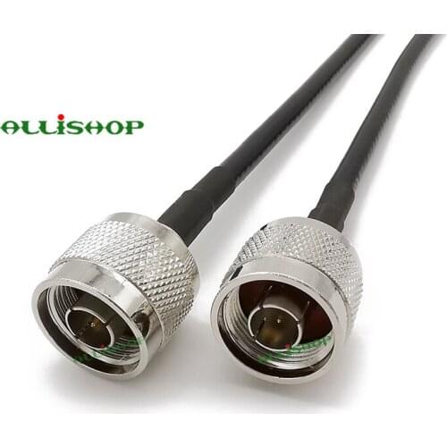 N Male Plug to N Type Male Pigtail LMR-195 RF Pigtail Cable N Plug to N Plug for Cell Phone Mobile Signal Repeater Booster 1-15M