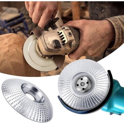 4Pcs Angle Grinder Chain Disc Set Wood Grinding Wheel Chainsaw Carving Cutting Chain Saw Disc Power Accessories Tool Part