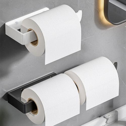 Wall Mounted Bathroom Toilet Paper Holder Towel Bar Rack Kitchen Roll Paper Accessories Tissue Towel Bathroom Accessories