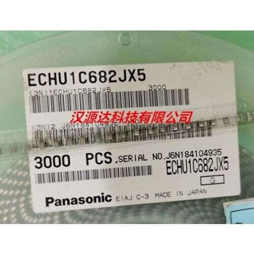 Original new 100% ECHU1C682JX5 SMD film capacitor 0805 6.8NF 6800PF 5% 16V (Inductor)