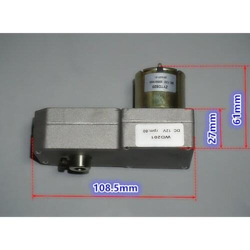 Reduced DC motor, metal gear 12V high torque Z-shaped geared motor