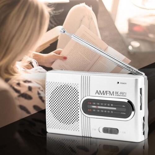 Portable Mini AM FM Radio Stereo Speakers Telescopic Antenna Radio Pocket World Receiver Speaker Music Player Universal radio