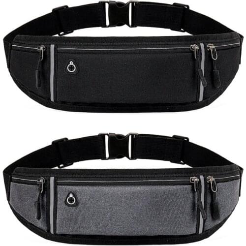Unisex Adjustable Running Waist Bag Gym Belt Workout Bum Bag Elastic Slim Phone Holder Fanny Pack Men Women Jogging Pocket
