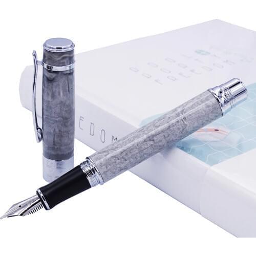 Duke 932 Gray Fountain Pen Buckingham Palace Noble Lacquer Quality Gift Pen Iridium Medium Nib Business , Office , Home Supplies