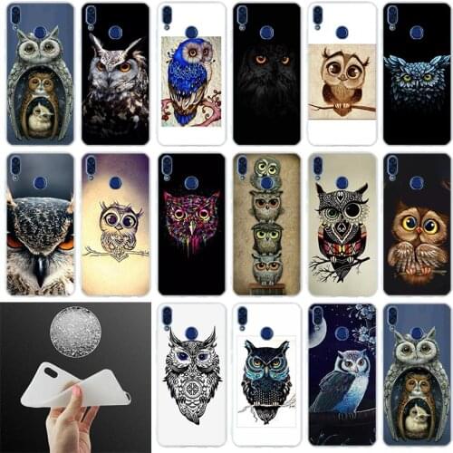 Soft Silicone Cover Phone Case Animal Night Owl Lovely For Huawei Honor 30 20 10 9 Lite 9a 8a 7a pro 8x 10i 30s
