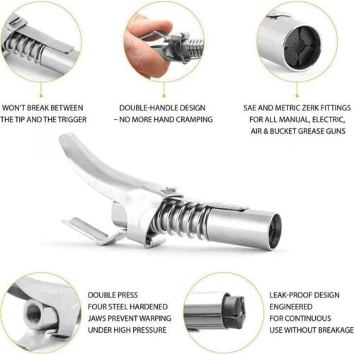 Ez-Pz Lube 10,000 PSI Lock Grease Coupler High-pressure Oil Injection Nozzles Quick Release Grease Gun Car Replacement Parts