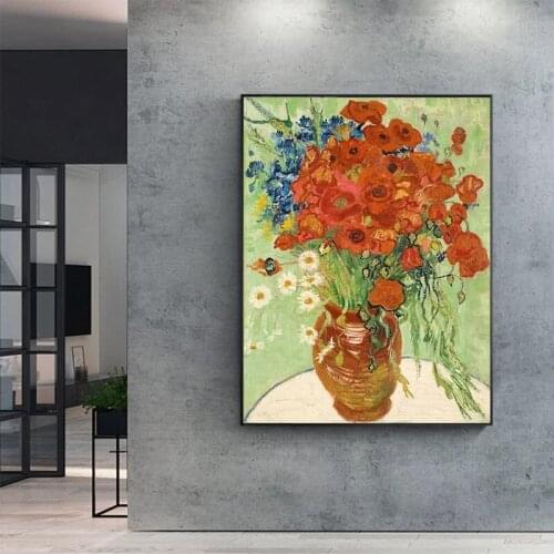 Van Gogh Sunflower Modern Abstract Canva Painting Canva Poster Famous Painting Artwork Print Wall Picture Living Room Decoration