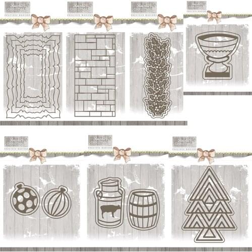 Piggy Craft metal cutting dies cut die mold Christmas series decoration Scrapbook paper craft knife mould blade punch stencils