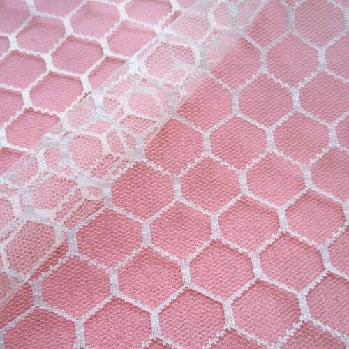 Honeycomb Tulle Fabric Tutu DIY Skirt Gift Craft Party Bow Voile Wedding Party Decoration White Mesh Fabric black cloth tissu
