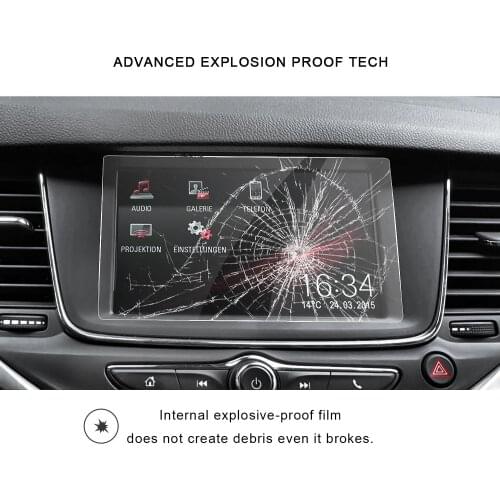 For Crossland X 2017 2018 7 Inch Car Navigation Touch Screen Protector Auto Interior Accessories Tempered Glass Film