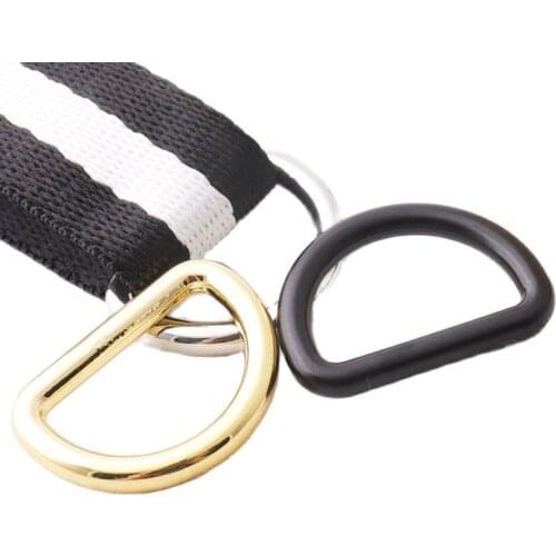 1" D Ring 25mm Black Gold Silver Buckles Belt Webbing Purse Bag Handbag Purse handles Hardware Leather Craft strap D-ring-10 pcs