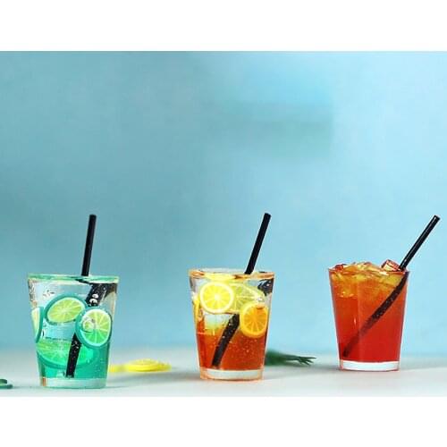 1Pcs 1/12 Doll House Miniature Summer Fruit Tea Cup Simulation Drinks Model Toy For Mini Decoration Dollhouse Accessories